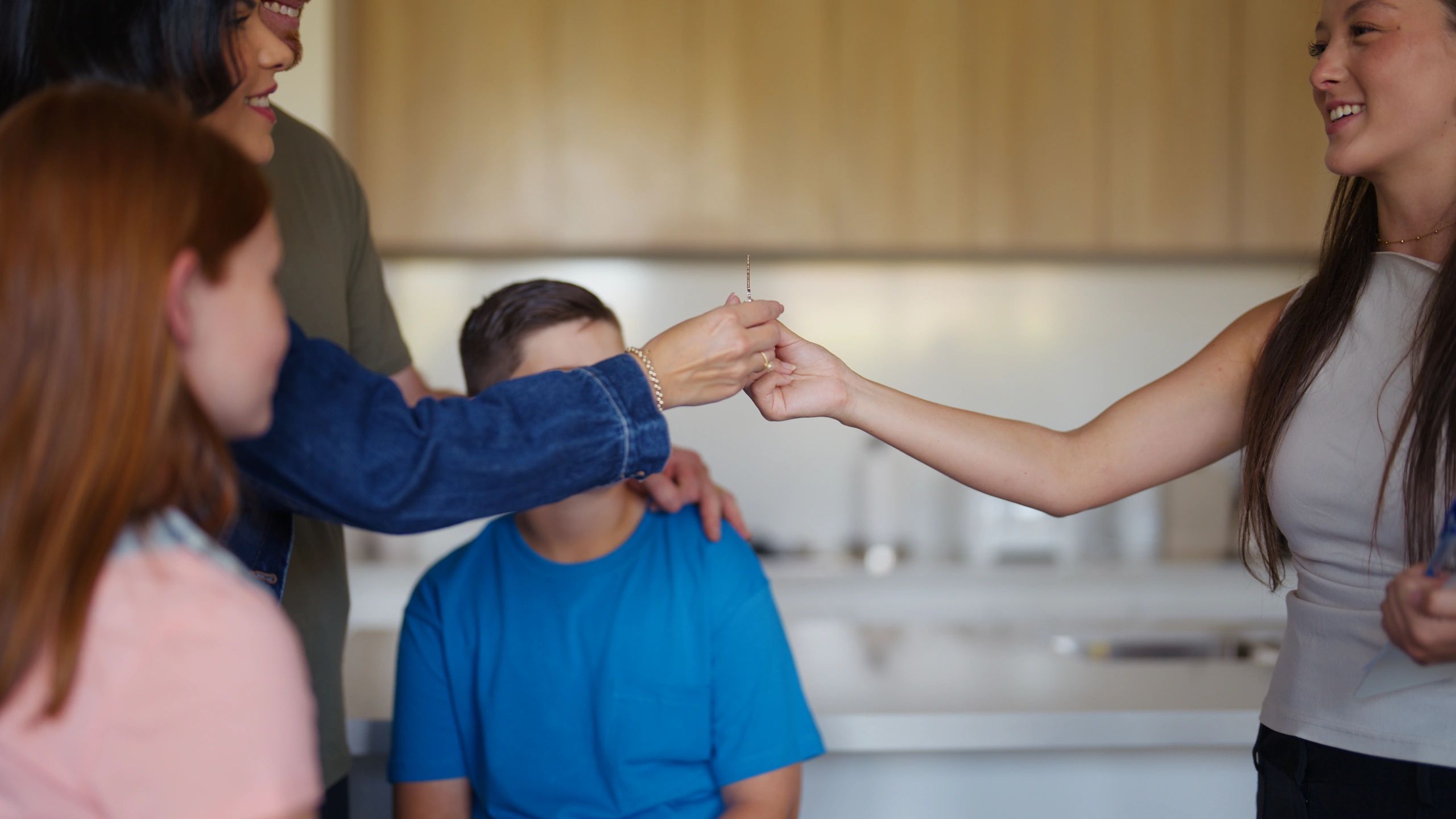 happy clients receiving mortgage approval